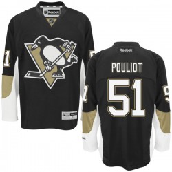 Authentic Reebok Adult Derrick Pouliot Home Jersey - NHL 51 Pittsburgh Penguins