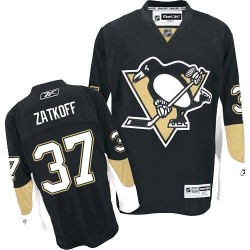 Authentic Reebok Adult Jeff Zatkoff Home Jersey - NHL 37 Pittsburgh Penguins