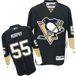 Authentic Reebok Adult Larry Murphy Home Jersey - NHL 55 Pittsburgh Penguins