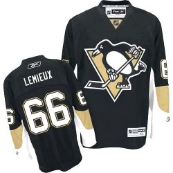 Premier Reebok Youth Mario Lemieux Home Jersey - NHL 66 Pittsburgh Penguins