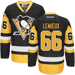 Authentic Reebok Youth Mario Lemieux Black/ Third Jersey - NHL 66 Pittsburgh Penguins