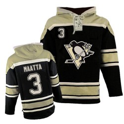 Authentic Old Time Hockey Adult Olli Maatta Sawyer Hooded Sweatshirt Jersey - NHL 3 Pittsburgh Penguins