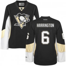 Premier Reebok Women's Scott Harrington Home Jersey - NHL 6 Pittsburgh Penguins