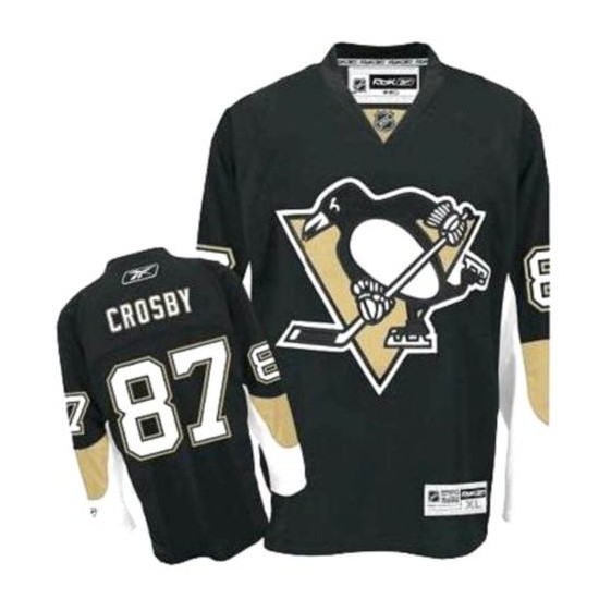 Authentic Reebok Youth Sidney Crosby Home Jersey - NHL 87 Pittsburgh Penguins