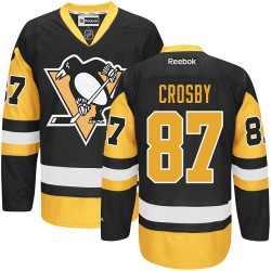 Premier Reebok Youth Sidney Crosby Black/ Third Jersey - NHL 87 Pittsburgh Penguins
