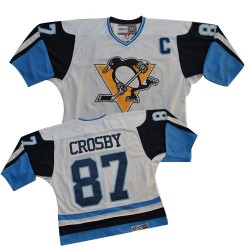 Premier CCM Adult Sidney Crosby White/ Throwback Jersey - NHL 87 Pittsburgh Penguins