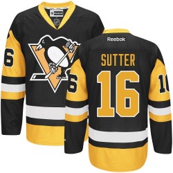 Premier Reebok Adult Brandon Sutter Black/ Third Jersey - NHL 16 Pittsburgh Penguins