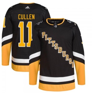 Authentic Adidas Youth John Cullen Black 2021/22 Alternate Primegreen Pro Player Jersey - NHL Pittsburgh Penguins