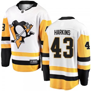 Breakaway Fanatics Branded Youth Jansen Harkins White Away Jersey - NHL Pittsburgh Penguins