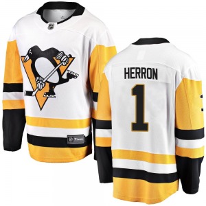 Breakaway Fanatics Branded Youth Denis Herron White Away Jersey - NHL Pittsburgh Penguins