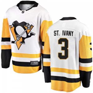 Breakaway Fanatics Branded Youth Jack St. Ivany White Away Jersey - NHL Pittsburgh Penguins