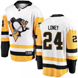 Breakaway Fanatics Branded Youth Troy Loney White Away Jersey - NHL Pittsburgh Penguins
