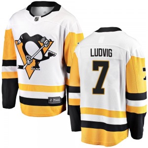 Breakaway Fanatics Branded Youth John Ludvig White Away Jersey - NHL Pittsburgh Penguins