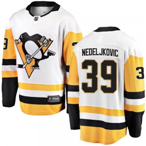 Breakaway Fanatics Branded Youth Alex Nedeljkovic White Away Jersey - NHL Pittsburgh Penguins
