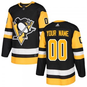 Authentic Adidas Youth Custom Black Custom Home Jersey - NHL Pittsburgh Penguins