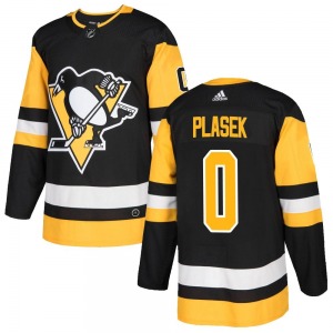 Authentic Adidas Youth Karel Plasek Black Home Jersey - NHL Pittsburgh Penguins