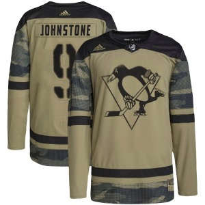 Authentic Adidas Youth Marc Johnstone Camo Military Appreciation Practice Jersey - NHL Pittsburgh Penguins