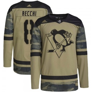 Authentic Adidas Youth Mark Recchi Camo Military Appreciation Practice Jersey - NHL Pittsburgh Penguins