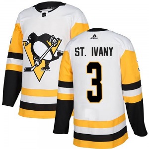 Authentic Adidas Youth Jack St. Ivany White Away Jersey - NHL Pittsburgh Penguins