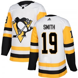 Authentic Adidas Youth Reilly Smith White Away Jersey - NHL Pittsburgh Penguins