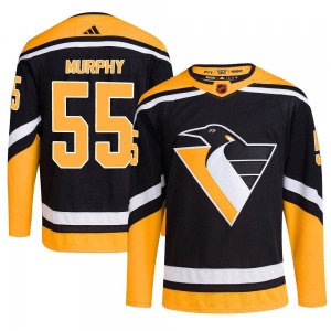 Authentic Adidas Youth Larry Murphy Black Reverse Retro 2.0 Jersey - NHL Pittsburgh Penguins