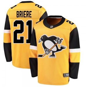 Breakaway Fanatics Branded Youth Michel Briere Gold Alternate Jersey - NHL Pittsburgh Penguins