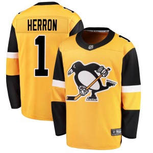 Breakaway Fanatics Branded Youth Denis Herron Gold Alternate Jersey - NHL Pittsburgh Penguins