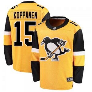 Breakaway Fanatics Branded Youth Joona Koppanen Gold Alternate Jersey - NHL Pittsburgh Penguins