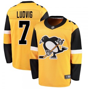 Breakaway Fanatics Branded Youth John Ludvig Gold Alternate Jersey - NHL Pittsburgh Penguins