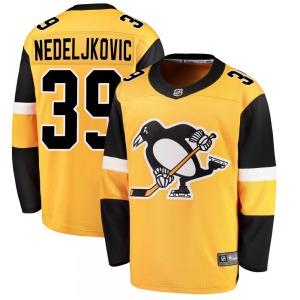 Breakaway Fanatics Branded Youth Alex Nedeljkovic Gold Alternate Jersey - NHL Pittsburgh Penguins