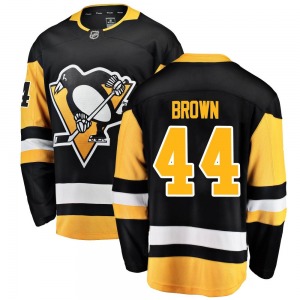 Breakaway Fanatics Branded Youth Rob Brown Black Home Jersey - NHL Pittsburgh Penguins