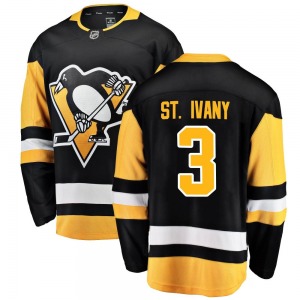 Breakaway Fanatics Branded Youth Jack St. Ivany Black Home Jersey - NHL Pittsburgh Penguins