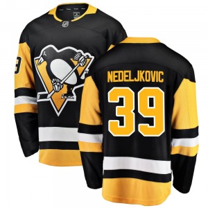 Breakaway Fanatics Branded Youth Alex Nedeljkovic Black Home Jersey - NHL Pittsburgh Penguins