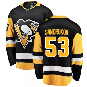 Breakaway Fanatics Branded Youth Dmitri Samorukov Black Home Jersey - NHL Pittsburgh Penguins