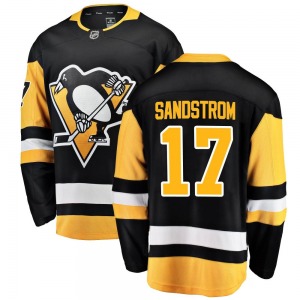 Breakaway Fanatics Branded Youth Tomas Sandstrom Black Home Jersey - NHL Pittsburgh Penguins