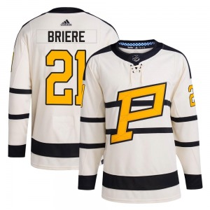Authentic Adidas Youth Michel Briere Cream 2023 Winter Classic Jersey - NHL Pittsburgh Penguins