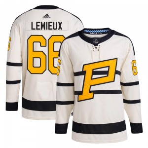 Authentic Adidas Youth Mario Lemieux Cream 2023 Winter Classic Jersey - NHL Pittsburgh Penguins