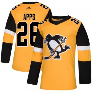 Authentic Adidas Youth Syl Apps Gold Alternate Jersey - NHL Pittsburgh Penguins