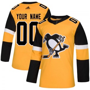 Authentic Adidas Youth Custom Gold Custom Alternate Jersey - NHL Pittsburgh Penguins