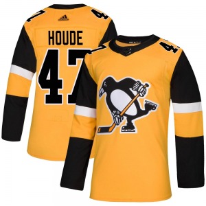 Authentic Adidas Youth Samuel Houde Gold Alternate Jersey - NHL Pittsburgh Penguins