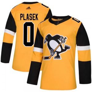 Authentic Adidas Youth Karel Plasek Gold Alternate Jersey - NHL Pittsburgh Penguins