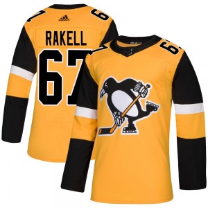 Authentic Adidas Youth Rickard Rakell Gold Alternate Jersey - NHL Pittsburgh Penguins