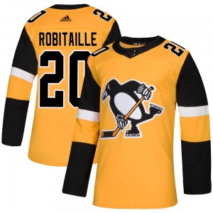 Authentic Adidas Youth Luc Robitaille Gold Alternate Jersey - NHL Pittsburgh Penguins