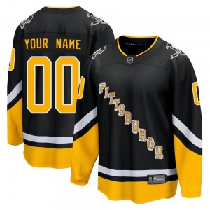 Premier Fanatics Branded Youth Custom Black Custom 2021/22 Alternate Breakaway Player Jersey - NHL Pittsburgh Penguins