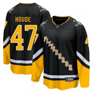 Premier Fanatics Branded Youth Samuel Houde Black 2021/22 Alternate Breakaway Player Jersey - NHL Pittsburgh Penguins