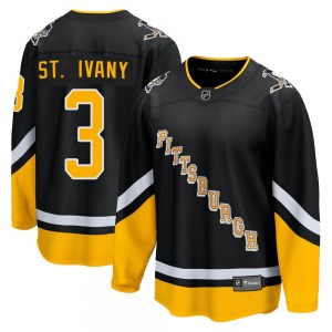 Premier Fanatics Branded Youth Jack St. Ivany Black 2021/22 Alternate Breakaway Player Jersey - NHL Pittsburgh Penguins