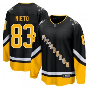 Premier Fanatics Branded Youth Matt Nieto Black 2021/22 Alternate Breakaway Player Jersey - NHL Pittsburgh Penguins