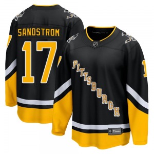 Premier Fanatics Branded Youth Tomas Sandstrom Black 2021/22 Alternate Breakaway Player Jersey - NHL Pittsburgh Penguins