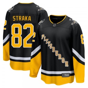 Premier Fanatics Branded Youth Martin Straka Black 2021/22 Alternate Breakaway Player Jersey - NHL Pittsburgh Penguins