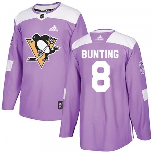 Authentic Adidas Youth Michael Bunting Purple Fights Cancer Practice Jersey - NHL Pittsburgh Penguins